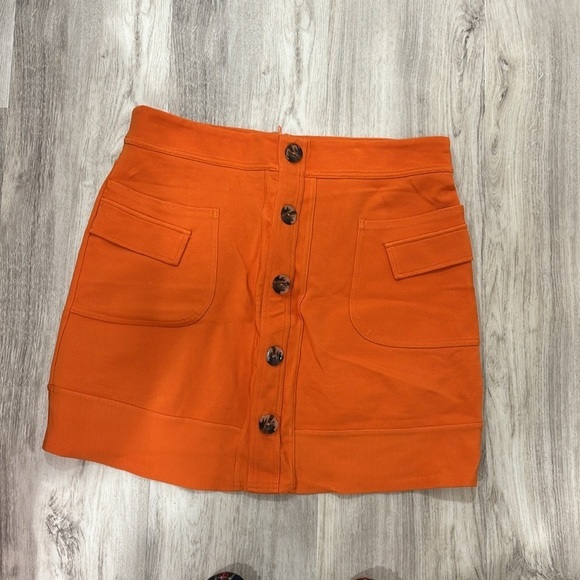 Maeve Orange Mini Skirt - Picture 3 of 9